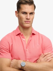 Superdry Pink Riviera Short Sleeve Shirt - Image 4 of 7