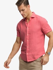 Superdry Pink Riviera Short Sleeve Shirt - Image 5 of 7