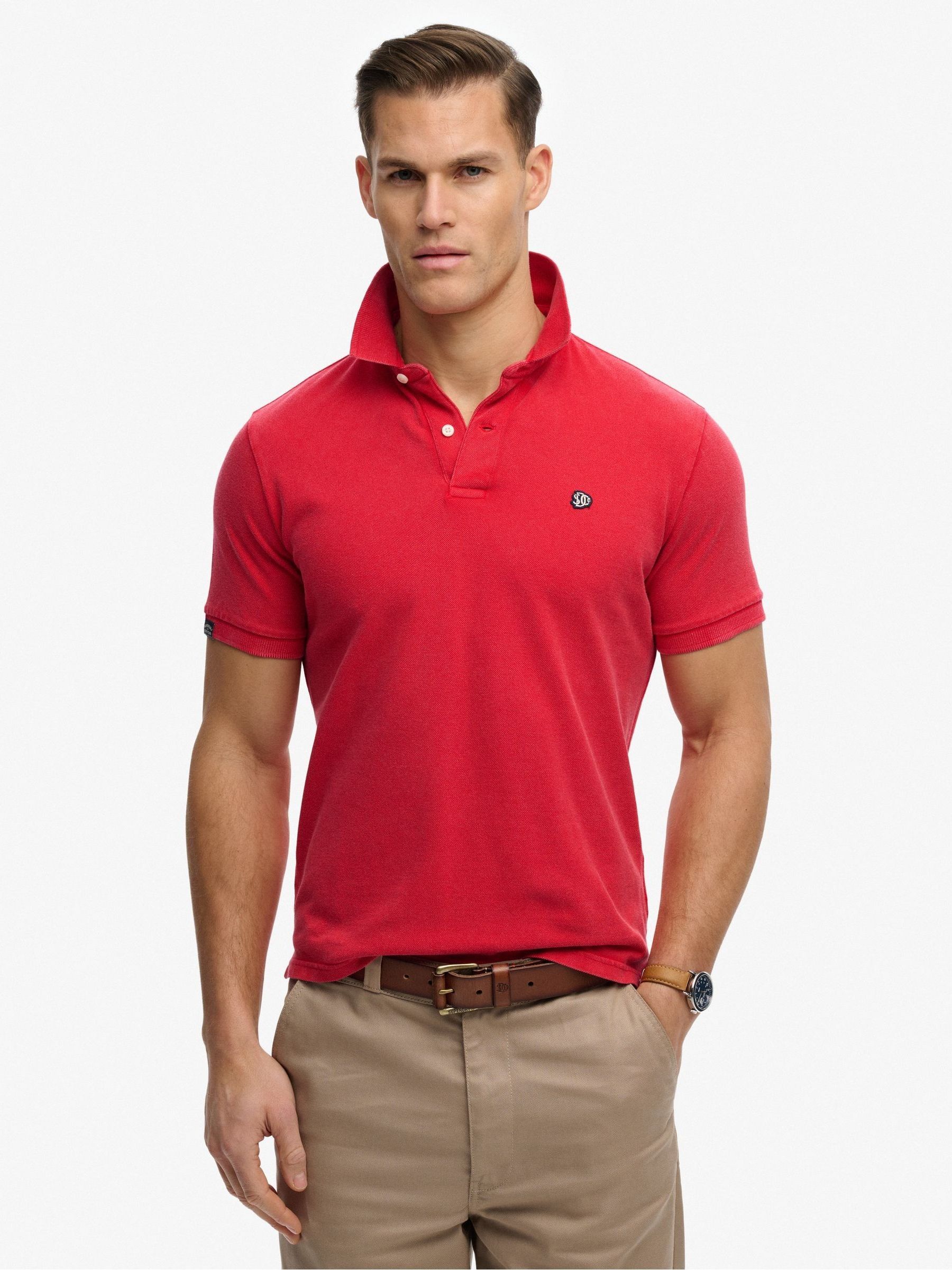 Superdry Red Polo Vintage Destroy - Image 2