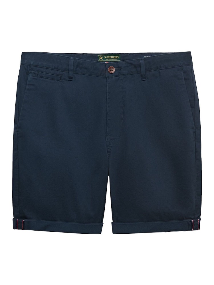 Marineblau/blau - Superdry Premium Regular Chinoshorts - Bild 7 von 7