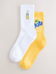 Fanta Lemon License Ribbed Ankle Socks 2 Pack - Image 1 of 5