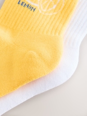 Fanta Lemon License Ribbed Ankle Socks 2 Pack - Image 4 of 5