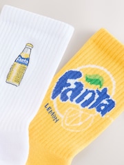 Fanta Lemon License Ribbed Ankle Socks 2 Pack - Image 5 of 5
