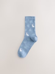 Blue Winter Animals Ankle Socks 5 Pack - Image 3 of 7