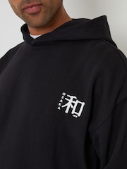 Threadbare Black Relaxed Fit Graphic Print Hoodie - Image 4 of 4