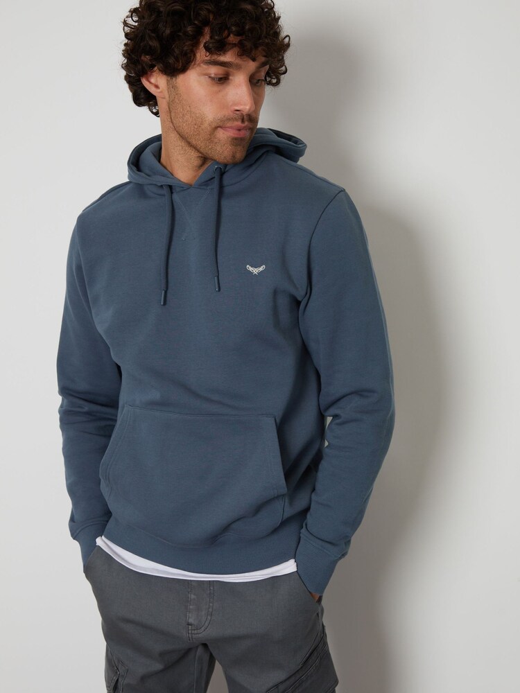 Threadbare Blue Pullover Hoodie - Image 4 of 4 Threadbare Blue Pullover Hoodie - Image 4 of 4