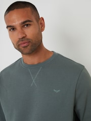 Threadbare Blue Crew Neck Sweatshirt - Image 4 of 4