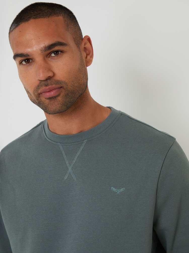 Threadbare Blue Crew Neck Sweatshirt - Image 4 of 4 Threadbare Blue Crew Neck Sweatshirt - Image 4 of 4