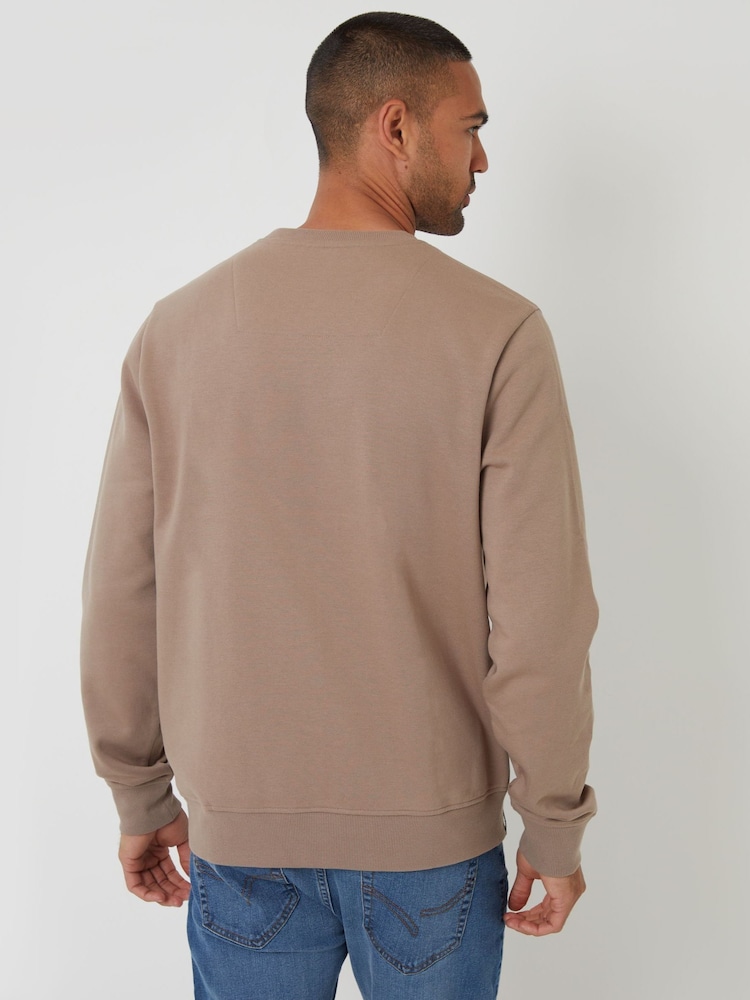 Threadbare Brown Crew Neck Sweatshirt - Image 2 of 4