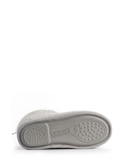 Totes Grey Isotoner Ladies Sparkle Knit Boot Slippers - Image 4 of 5