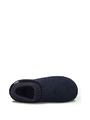Totes Blue Isotoner Ladies Popcorn Full Back Bottie Slippers - Image 4 of 5