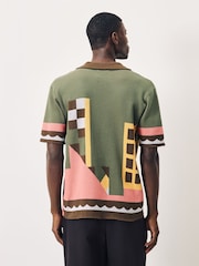Scotch & Soda Knitted Jacquard Short Sleeve Shirt - Bild 4 von 5