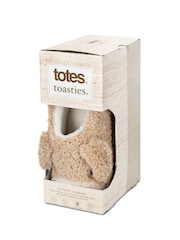 Totes Cream Toasties Ladies Novelty Dog Full Back Slippers - Image 2 of 5
