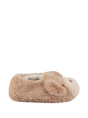 Totes Cream Toasties Ladies Novelty Dog Full Back Slippers - Image 3 of 5