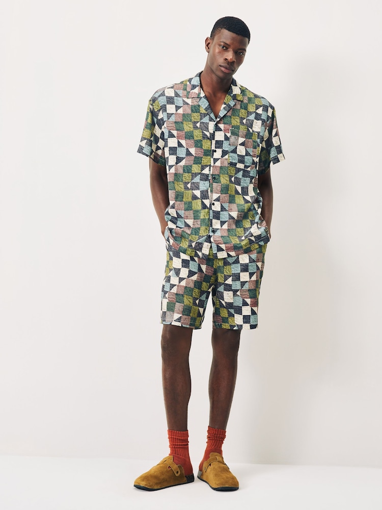 Scotch & Soda Green Printed Short Sleeve Shirt - Image 2 of 5