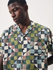 Scotch & Soda Green Printed Short Sleeve Shirt - Image 5 of 5