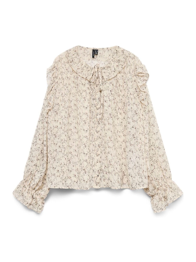 VERO MODA Long Sleeve Ruffle Blouse - Imagem 1 de 1