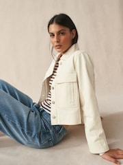 Ecru - Cotton 2 Pocket Jacket - Bilde 2 av 5