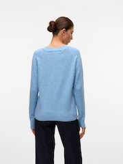 VERO MODA Blue Bow Detail Long Sleeve Jumper - Image 2 of 5