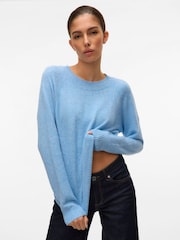 VERO MODA Blue Bow Detail Long Sleeve Jumper - Image 3 of 5