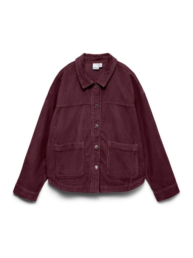 VERO MODA Red Corduroy Shacket - Image 3 of 3