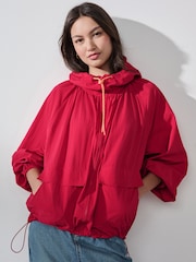 Red Shower Resistant Rain Jacket - Image 1 of 8
