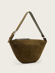 AllSaints Green Luna Suede Shoulder Bag - Image 2 of 7