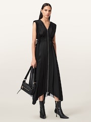 AllSaints Black Amala Dress - Image 1 of 6