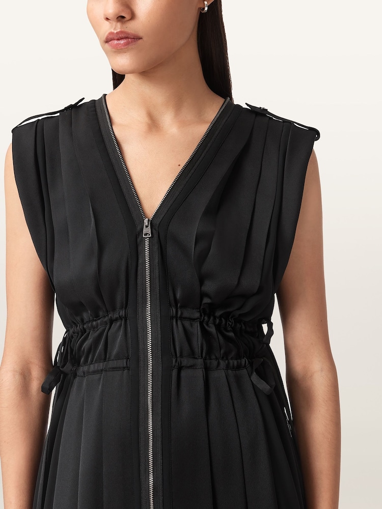 AllSaints Black Amala Dress - Image 2 of 6