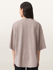 AllSaints Grey Amelie AS Embroidered T-Shirt - Image 2 of 7