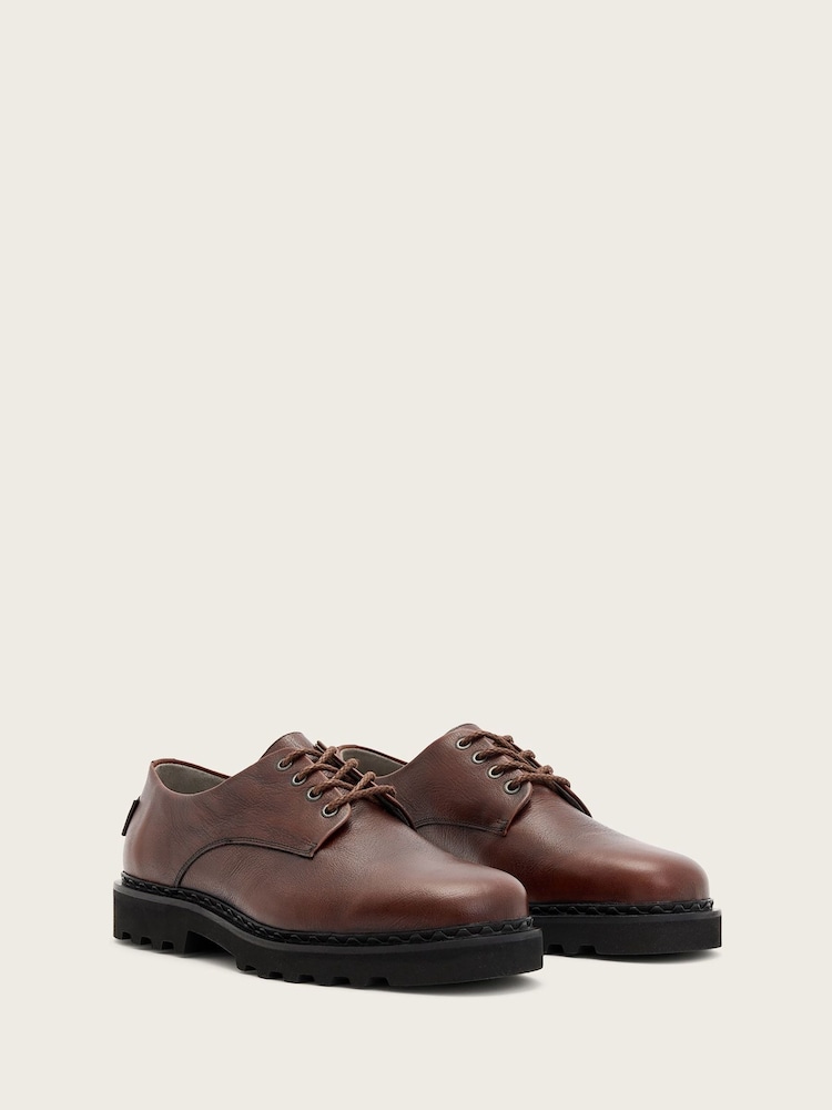 AllSaints Brown Skiff Derby Shoes - Image 5 of 5