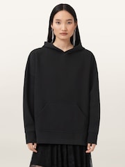 AllSaints Black Craneo Etie Hoodie - Image 1 of 10