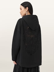 AllSaints Black Craneo Etie Hoodie - Image 2 of 10