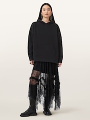 AllSaints Black Craneo Etie Hoodie - Image 3 of 10