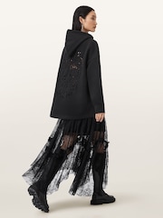 AllSaints Black Craneo Etie Hoodie - Image 5 of 10