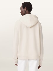 AllSaints White Amphie Knit Hoodie - Image 6 of 7
