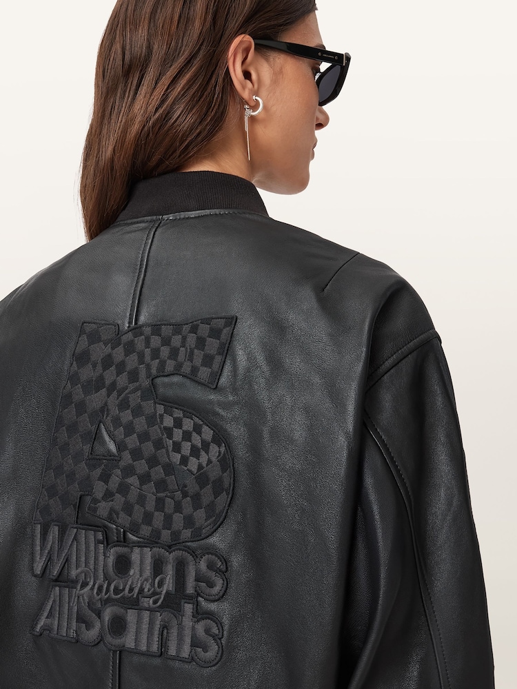 AllSaints Black Belle W Bomber Jacket - Image 2 of 8 AllSaints Black Belle W Bomber Jacket - Image 2 of 8