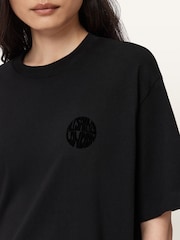 AllSaints Black Zanda T-Shirt - Image 5 of 7
