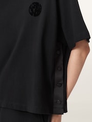AllSaints Black Zanda T-Shirt - Image 6 of 7