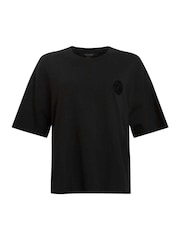 AllSaints Black Zanda T-Shirt - Image 7 of 7