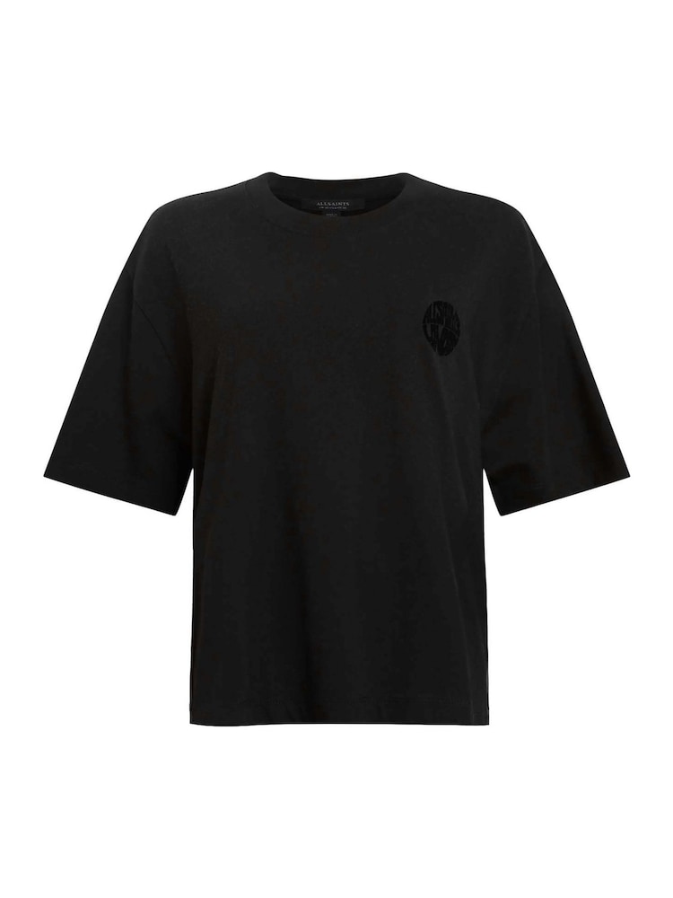 AllSaints Black Zanda T-Shirt - Image 7 of 7