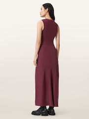 AllSaints Red Gia Maxi Dress - Image 2 of 7