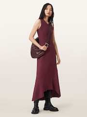 AllSaints Red Gia Maxi Dress - Image 3 of 7