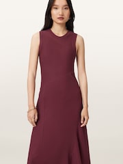 AllSaints Red Gia Maxi Dress - Image 4 of 7