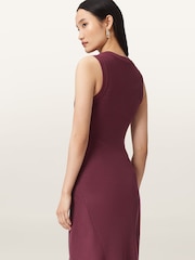 AllSaints Red Gia Maxi Dress - Image 5 of 7