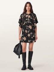 AllSaints Brown Xena Dress - Image 4 of 6