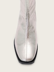 AllSaints Grey Avril Metallic Boots - Image 4 of 7