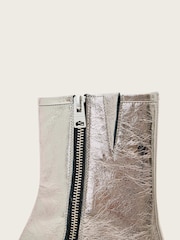 AllSaints Grey Avril Metallic Boots - Image 5 of 7