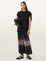 AllSaints Black Harley Ophis Dress - Image 1 of 7