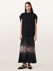 AllSaints Black Harley Ophis Dress - Image 3 of 7